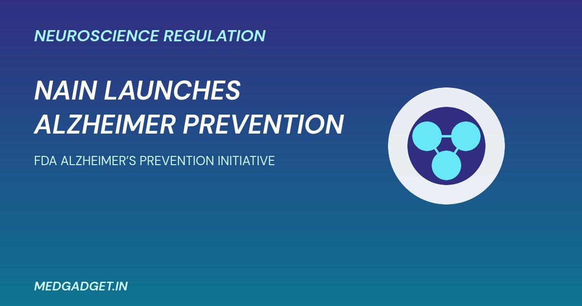 FDA Alzheimer’s prevention initiative graphic showing a neural network