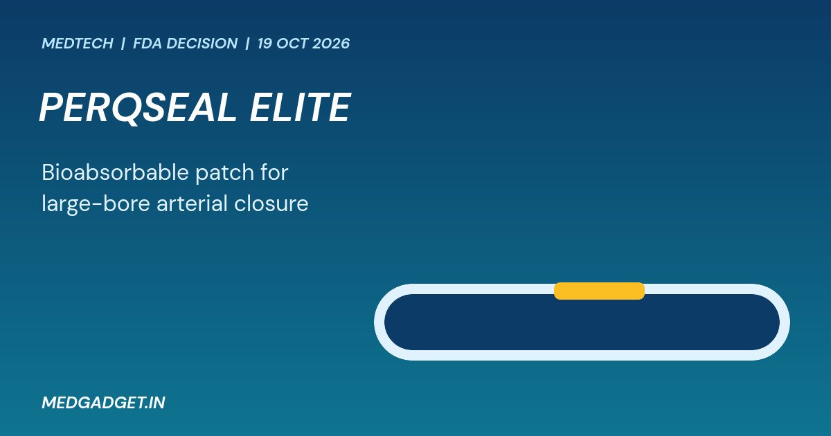 Graphic: PerQseal Elite bioabsorbable patch sealing a large artery