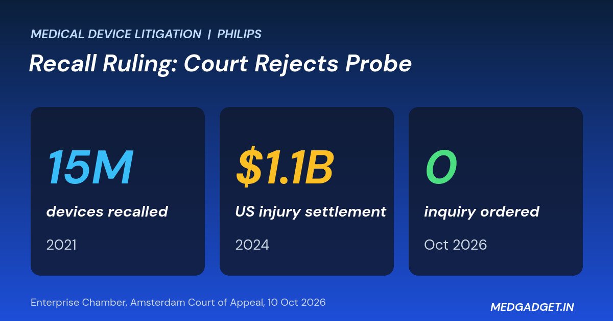 Philips sleep apnea device recall: 15 million devices recalled, $1.1 billion settlement, court rejects inquiry