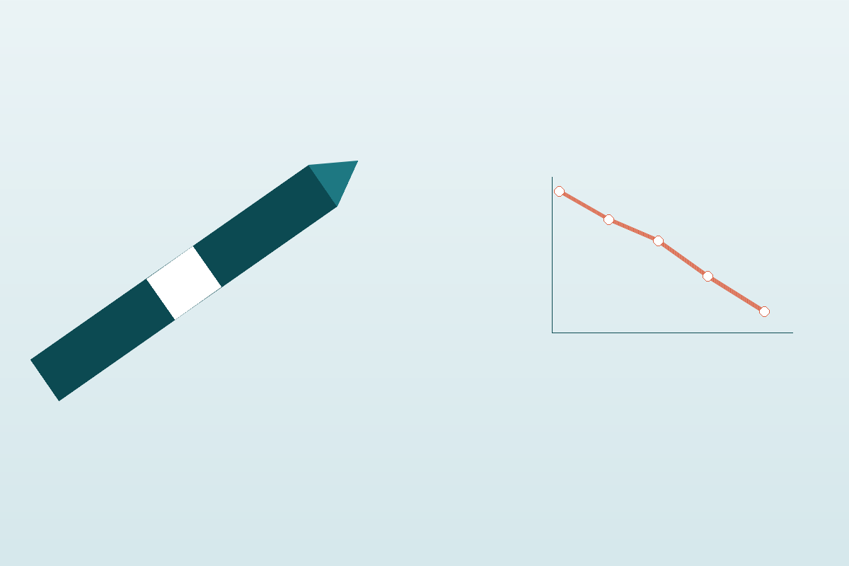 Illustration of a GLP-1 weight loss injection pen with a downward weight trend graph, representing Mounjaro and other GLP-1 drugs
